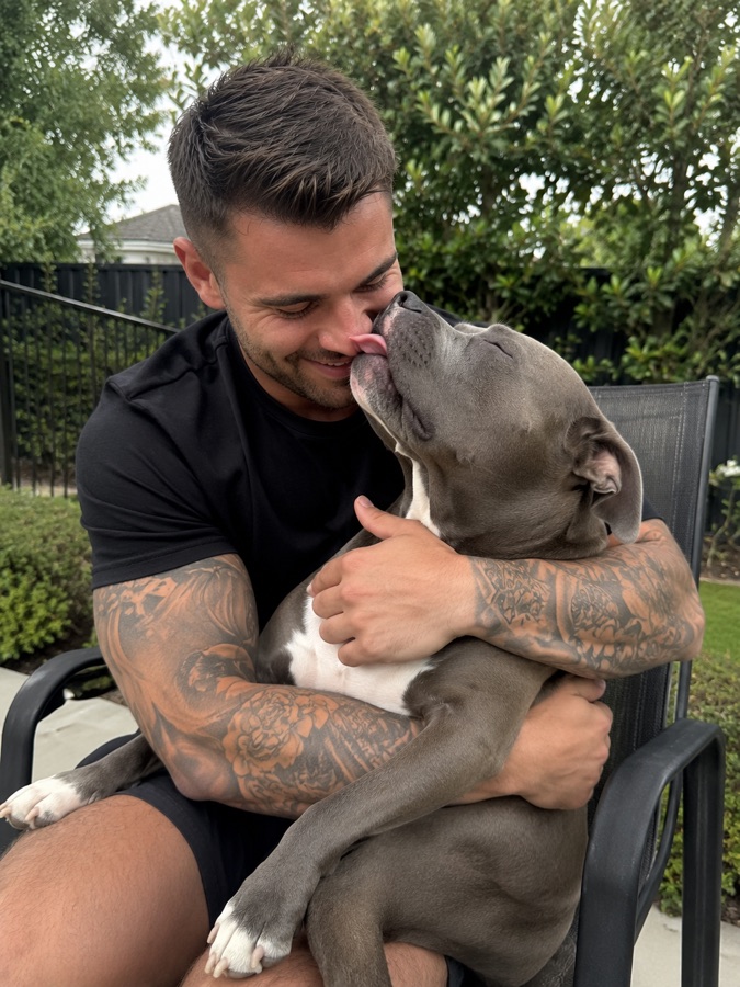 Corey and his staffy